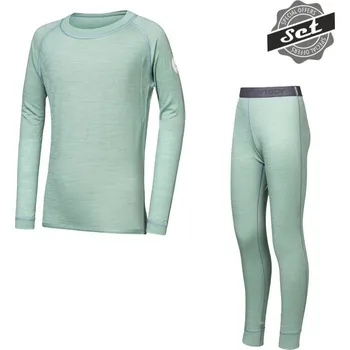 Dětské termoprádlo SENSOR MERINO AIR SET dětský triko dl.rukáv + spodky basil green -100