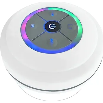 Bluetooth reproduktor Verk 06334 Voděodolný mini bluetooth reproduktor s přísavkou, bílý