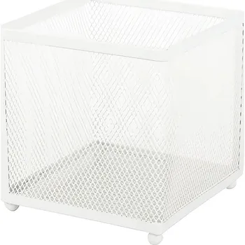 Úložný box Verk 27216 Drátěný stolní organizér 13 x 12,5 cm, bílá
