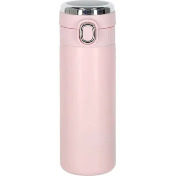 Termohrnek KIK KX4407 Termohrnek s náustkem, LCD 420 ml, růžový