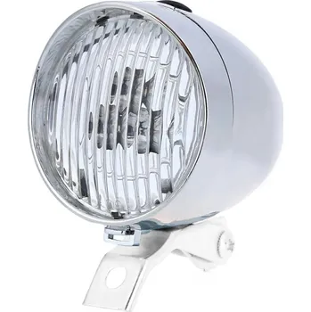 Cyklosvítilna APT ZD14B Světlo přední diodové bateriové Retro stříbrné