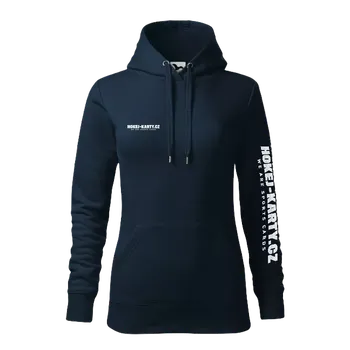 Dámská mikina Mikina s kapucou modrá HOKEJ-KARTY - dámská, S