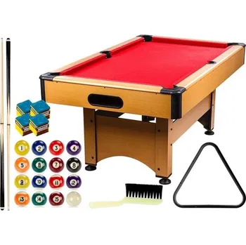 Kulečníkový stůl GamesPlanet Kulečníkový stůl 6 ft, červený s vybavením