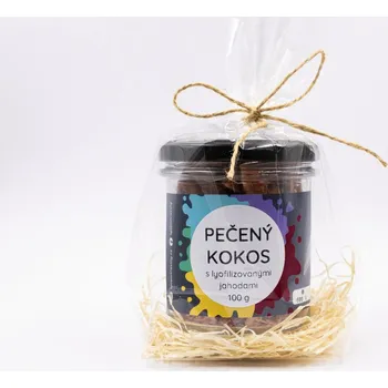 Lyopotraviny s.r.o. Pečený kokos s mandlemi a lyofilizovanými jahodami, 100 g - dárkové balení