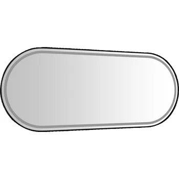 Zrcadlo Sapho KAIRA oválné zrcadlo s LED osvětlením 120x50cm, černá mat - KA500