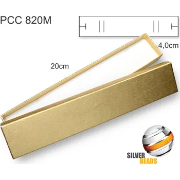 Dárková krabička Krabička na šperky podlouhlá. Materiál papír. Ozn. PCC 820M. Barva ZLATÁ..