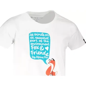 Chlapecké oblečení Dětské triko ALPINE PRO WORLDO KTSY411 BÍLÁ/MODRÁ 116-122