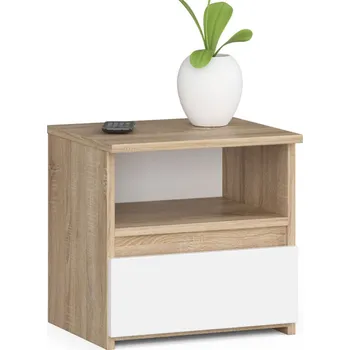 Noční stolek KOMODA CL1 PK DUB SONOMA / BÍLÁ