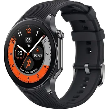 Příslušenství k chytrým hodinkám Silikonový řemínek pro Oppo Watch X a X2 a OnePlus 2, 2R a 3 - Černý
