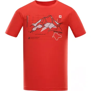 Pánské oblečení Pánské triko ALPINE PRO DAFOT MTSA817 ČERVENÁ XS