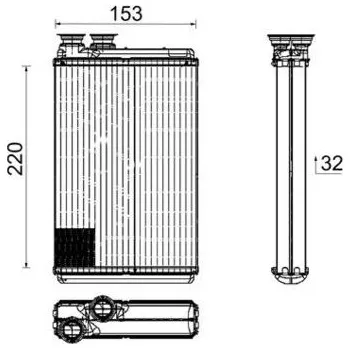 Výměník tepla, vnitřní vytápění MAHLE AH 195 000P
