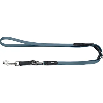 Vodítko pro psa HUNTER nastavitelné vodítko Wolmar - BioThane® z kůže, modro-šedá/černá 2000x19mm