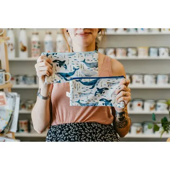 Penál ePiPí Taštička velká - Velryby Barva zipu: tmavě modrá