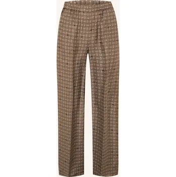 Dámské kalhoty Max Mara Hodně Marlene Mxmvischio Z Hedvábí, černošedá /...