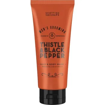 Sprchový gel The Scottish Fine Soaps Thistle & Black Pepper, Pánský sprchový gel na tělo i vlasy, 200 ml
