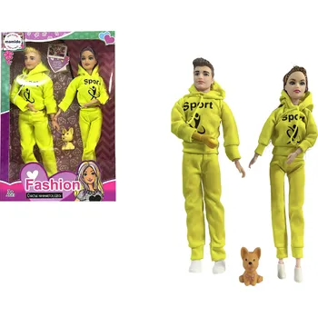 Panenka Mamido Panenky Fashion Couple s pejskem, sportovní pár žlutá MT1192