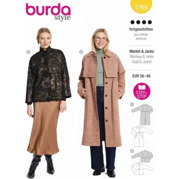 Volný čas Tištěný střih dlouhý kabát, trenčkot, krátký kabát