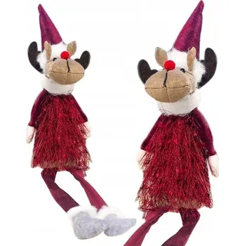 Vánoční dekorace eCa RSN01 Vánoční dekorace Sob 37 cm červený