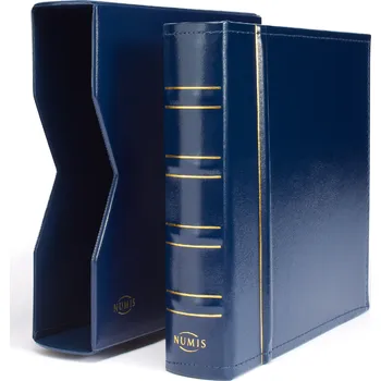 Obal pro sběratelský předmět Leuchtturm Numis Classic s kazetou bez listů modrý