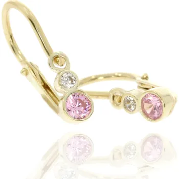 Náušnice Zlatnictví Helios Zlaté náušnice pro holčičky B52169