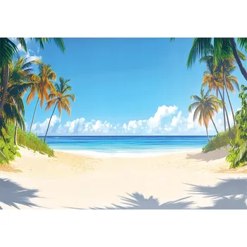 Fototapeta FOTOTAPETA 3D PLÁŽ MOŘE PALMY PŘÍRODA NA ZEĎ LOŽNICE OBÝVACÍ POKOJ 200x140