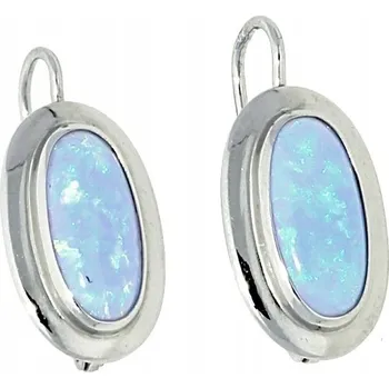Náušnice Goldstore Stříbrné náušnice s modrým opálem ovál Varianta: stříbrné…