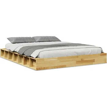 Postel Rám postele bez matrace 140x200 cm masivní dubové dřevo