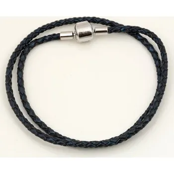 Náhrdelník Kožený náhrdelník pletený 43 cm STRR0594F