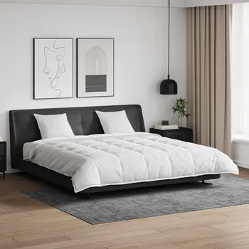 Zahradní sestava Sada přikrývek s polštářem 3 pcs Bílá Peří