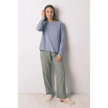 Bavlněná pyžamová souprava women'secret 3592478 modrá 05X, vel. M