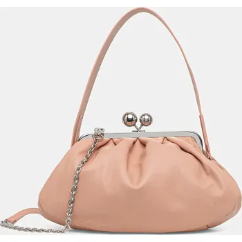 Kožená kabelka Weekend Max Mara CUBICO 2615511174600 růžová 30X, vel. ONE SIZE