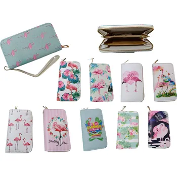 Charm Dámská/dívčí peněženka s motivy plameňáků MIX vzorů