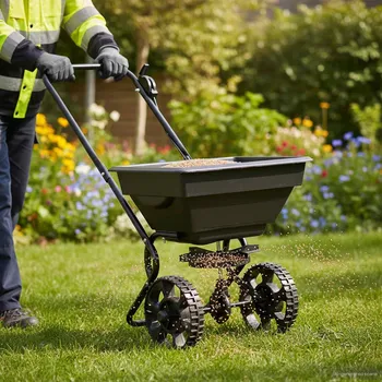 Truhlík Rozmetadlo Černá 47 x 82 x 75 cm PVC a ocel