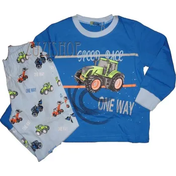 Chlapecké pyžamo Chlapecké pyžamo s traktorem Kugo MP1550, vel. 104 sv. modré