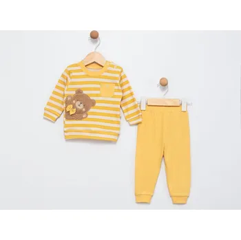 2-dílná souprava s medvídkem – mikina a tepláčky 80/86 (12-18 m)