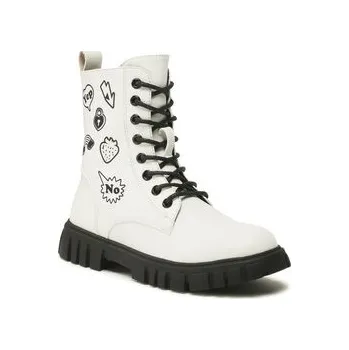 Dětská móda Turistická obuv Nelli Blu CS5827-12 Bílá 32