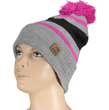Čepice Zimní čepice ALPINE PRO BAKARNE UHAS051 ŠEDÁ/RŮŽOVÁ M