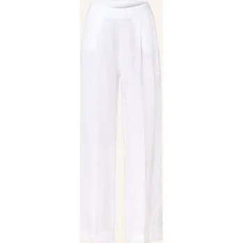 120%Lino Dámské Lněné Kalhoty Marlene, bílá, 40