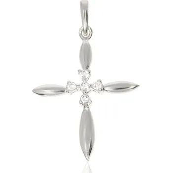 Přívěsek Zlatnictví Helios Křížek se zirkony stříbrný