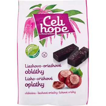 Celihope Oplatky lískooříškové s amaranthem, bez lepku, 150 g