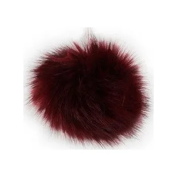 Verk 01770 Přívěsek na klíče a kabelku Bambule bordó