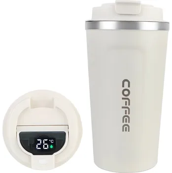 Termohrnek Pronett XJ5296 Termohrnek s teploměrem LCD, 500 ml bílý