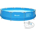 TecTake GmbH 402896 bazén kruhový s ocelovou konstrukcí a filtračním čerpadlem ø 360 x 76 cm - modrá