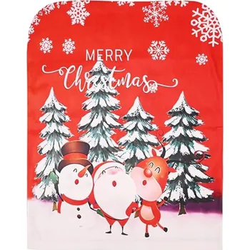 Vánoční dekorace Verk 26267 Vánoční potah na židli Merry Christmas, červený vz.2