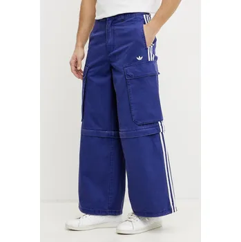 Pánské kalhoty Bavlněné kalhoty adidas Originals CARGO PANTS JY6294 fialová 45X, vel. 33
