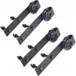 Kolejnice na posuvné dveře černá 4 ks