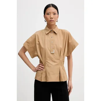 Dámská halenka Bavlněná halenka Karl Lagerfeld B1W11006 béžová 80X, vel. 36