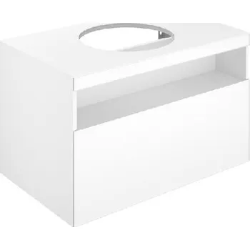 Koupelnový nábytek Keuco Stageline - Umyvadlová skříňka, 80x55x49 cm, s výřezem pro umyvadlo, s osvětlením a USB, bílá 32863300100