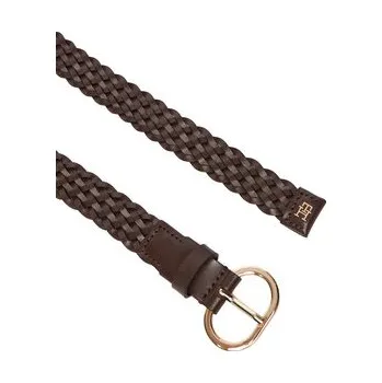 Módní doplněk Dámský pásek Tommy Hilfiger Th Chic 2.5 Woven Leather AW0AW18111 Hnědá 70