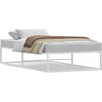 Postel Rám postele bez matrace, bílá, 90x200 cm, kovový